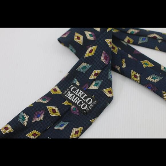tIE 100% PES Carlo Margo made in Belgium diamond logo - Picture 5 of 5